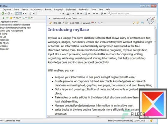 Tải myBase Desktop 7.3.4 Miễn Phí