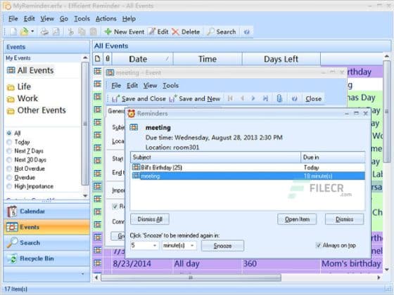 Tải Efficient Reminder 5.60 Build 559 Miễn Phí