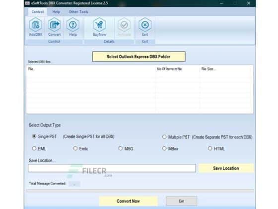 Tải eSoftTools DBX Converter 2.5 Miễn Phí