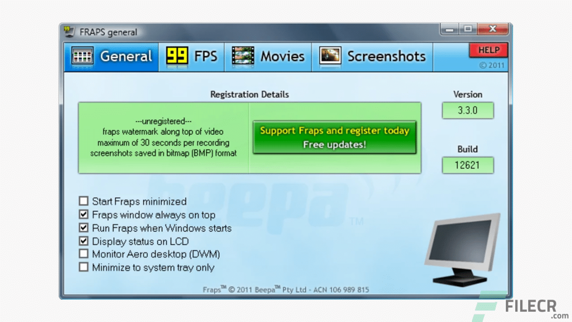 Tải Fraps v3.5.9 build 15586 Miễn Phí