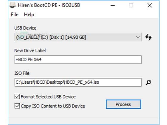 Tải Hiren’s BootCD PE – ISO2USB 1.0.8 Miễn Phí