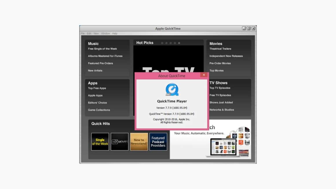 Tải QuickTime Player Pro 7.7.9 Miễn Phí