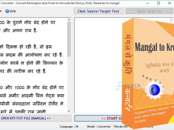 Tải TechnoCom Mangal to Kruti Converter 1.7.1.33 Miễn Phí