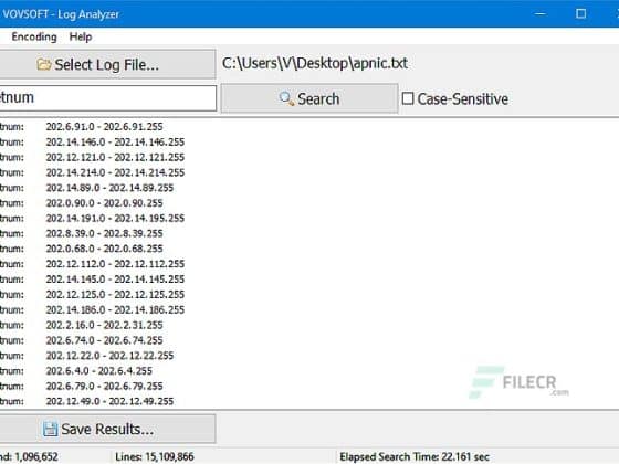 Tải VovSoft Log Analyzer 2.3 Miễn Phí