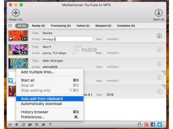 Tải MediaHuman YouTube to MP3 Converter 3.9.9.56 Miễn Phí