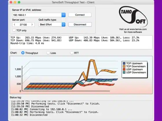 Tải TamoSoft Throughput Test 1.0 Build 46 Miễn Phí