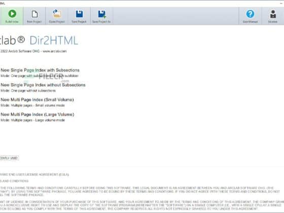 Arclab Dir2HTML 4.1 Download Miễn Phí