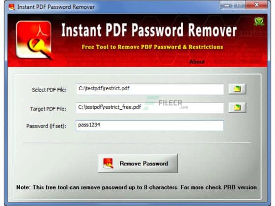 Free PDF Password Remover 13.0 Download Miễn Phí