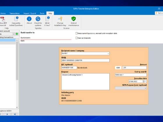 JAM Software SEPA Transfer Enterprise 11.0.0.1050 Download Miễn Phí