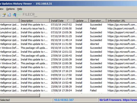 Nirsoft WinUpdatesView 1.20 Download Miễn Phí