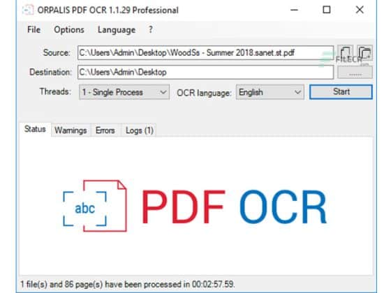 ORPALIS PDF OCR 1.1.45 Professional Download Miễn Phí