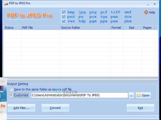 PDF To JPEG Pro 4.50 Download Miễn Phí
