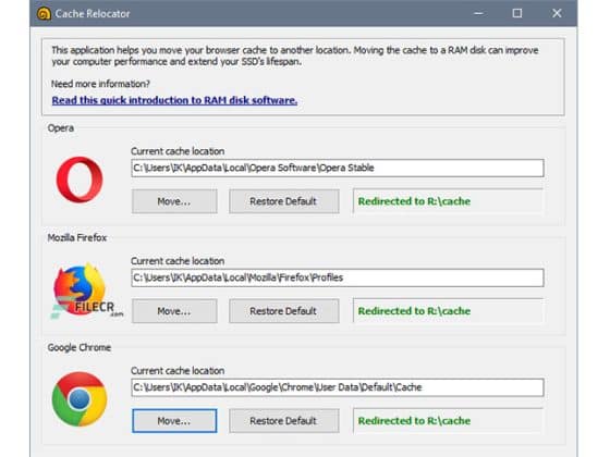 SoftPerfect Cache Relocator 1.9 Download Miễn Phí