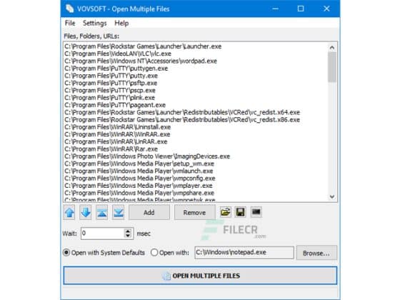 VovSoft Open Multiple Files 3.2.0 Download Miễn Phí
