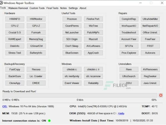 Windows Repair Toolbox 3.0.4.6 Download Miễn Phí