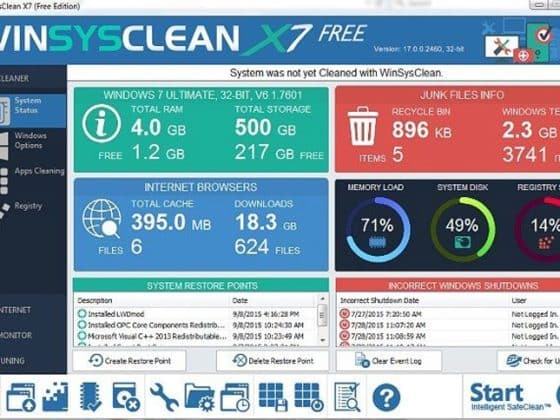 WinSysClean X12 Free 22.0 Download Miễn Phí