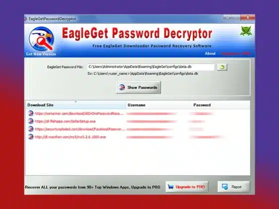 EagleGet Password Decryptor Download Miễn Phí