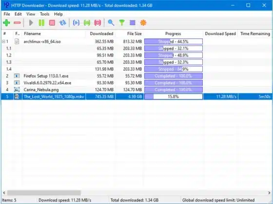 HTTP Downloader 1.0.6.6 Download Miễn Phí