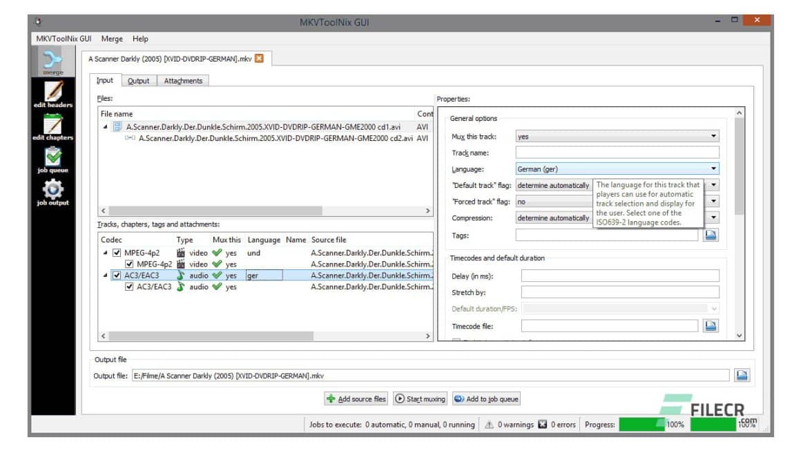 MKVToolNix 91.0.0 Download Miễn Phí