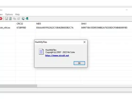 NirSoft HashMyFiles Download Miễn Phí