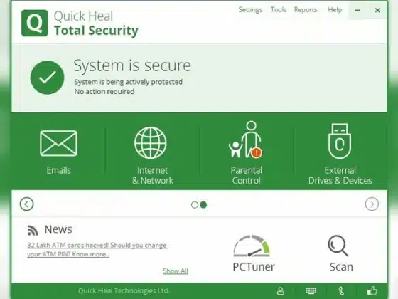 Quick Heal Total Security Antivirus 23.00 Download Miễn Phí