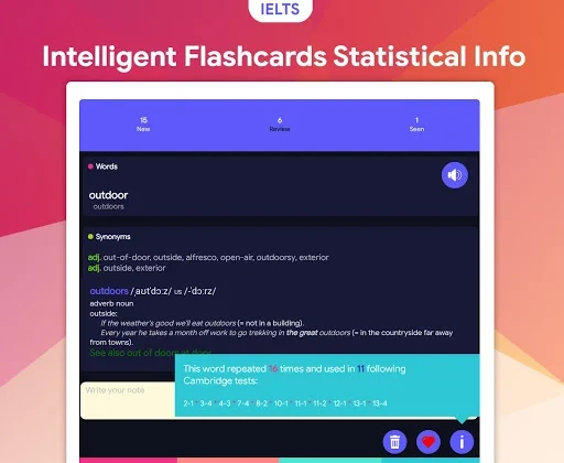 IELTS® Vocabulary Flashcards 2.0 build 22 Download Miễn Phí